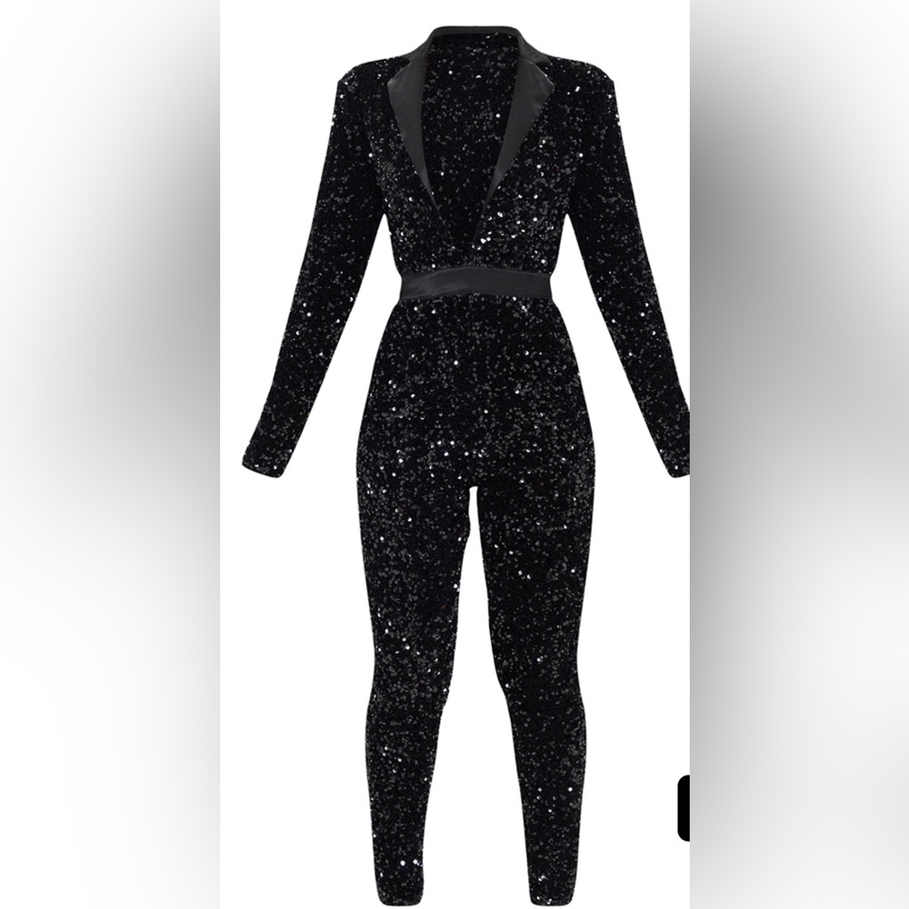 New Black sequin jumpsuit